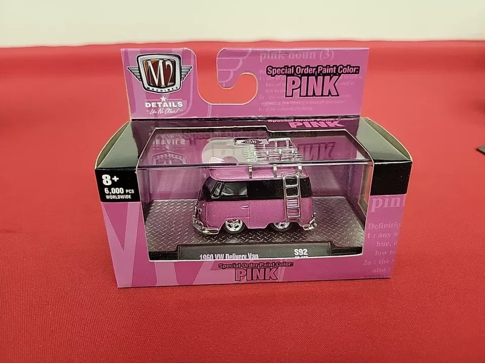 M2 Machines Limited Edition  Volkswagen Delivery Van 1960 Pink Special Order Paint Color: Pink