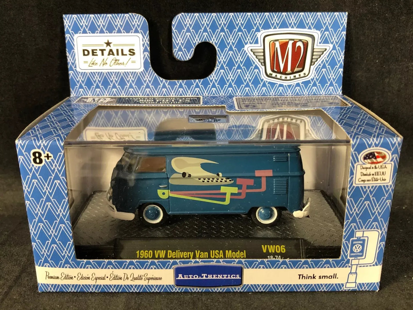 M2 Machines Premium Edition  Volkswagen Delivery Van USA Model 1960 Blue 