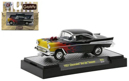 M2 Machines Limited Edition  Chevrolet Bel Air Gasser 1957 Black  Flame Edition