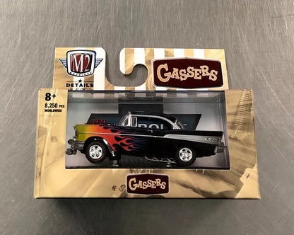 M2 Machines Limited Edition  Chevrolet Bel Air Gasser 1957 Black  Flame Edition