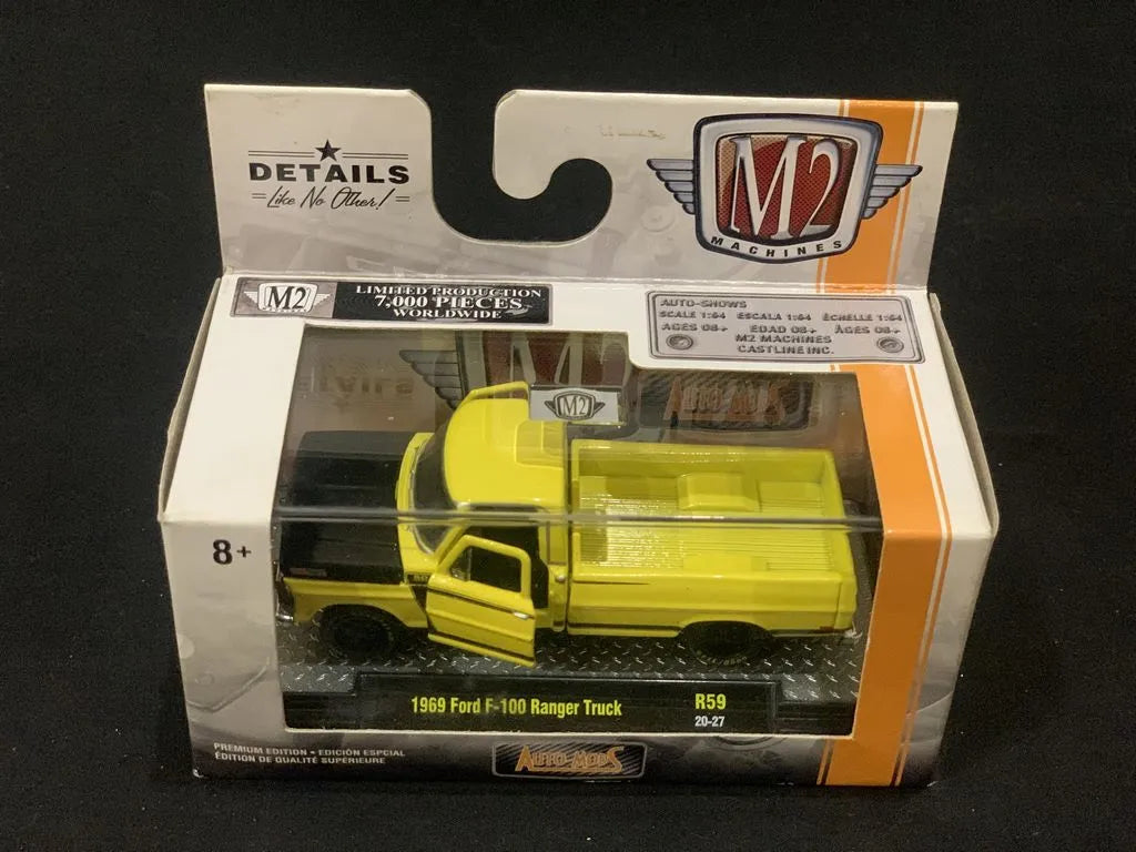 M2 Machines Limited Edition  Ford F-100 Ranger Truck 1969 Yellow, Black 