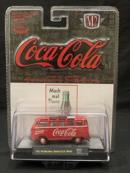 M2 Machines Premium Edition  Volkswagen Micro Bus Deluxe USA 1962 Red Coca Cola