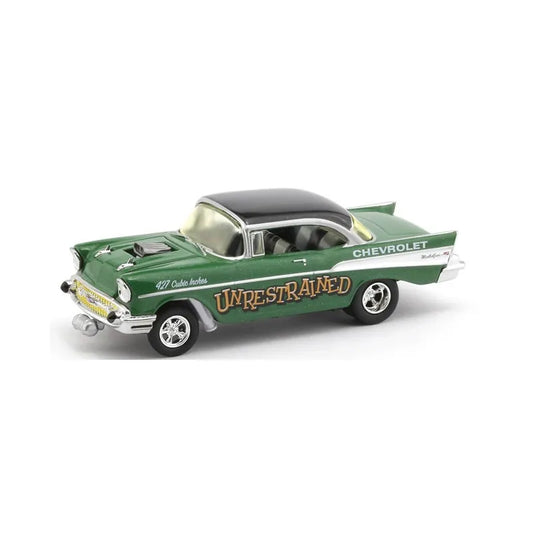 M2 Machines Premium Edition  Chevrolet Bel air gasser 1967 Green Unrestrained