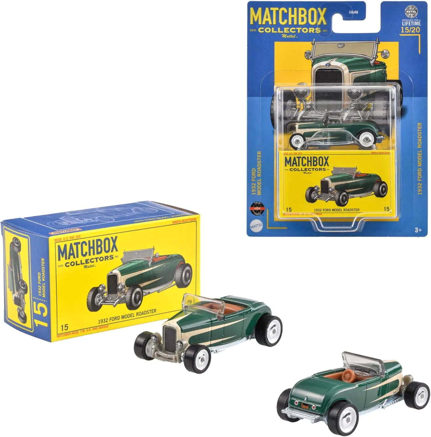 Matchbox   Ford  Model Roadster 1932 Green
