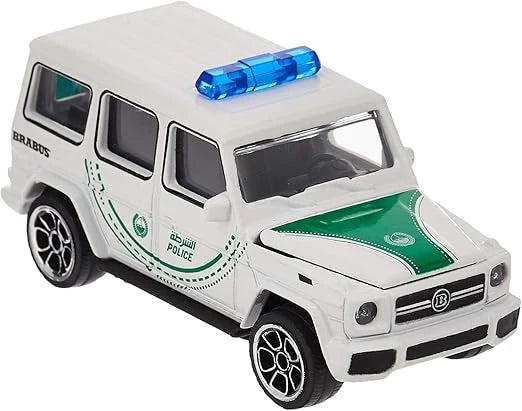 Majorette  Dubai Police  Set of x5 vehicles - Dubai Police Super cars  White, Green Police Squad