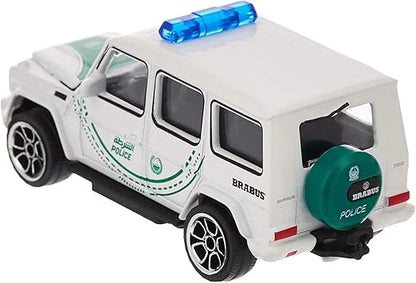 Majorette  Dubai Police  Set of x5 vehicles - Dubai Police Super cars  White, Green Police Squad
