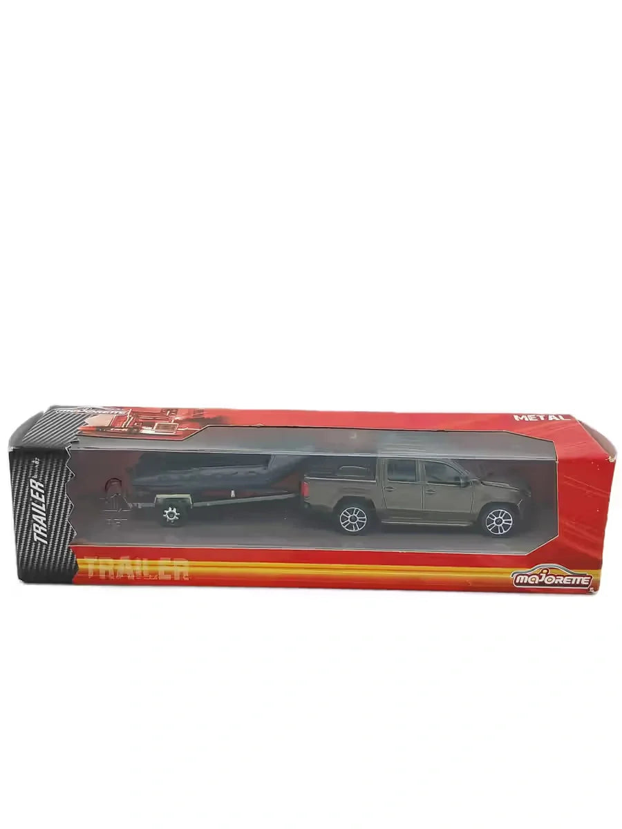 Majorette   Volkswagen Amarok Truck + Speed Boat (Tow Set)  Brown, Black