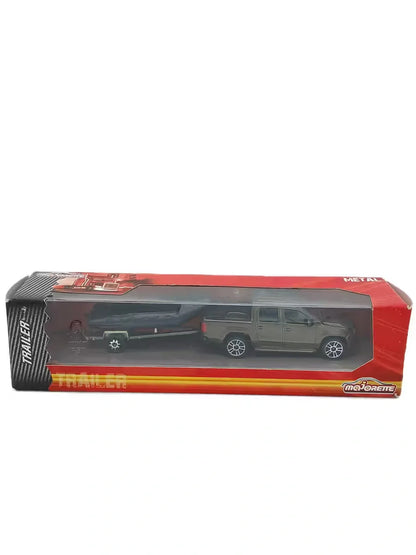 Majorette   Volkswagen Amarok Truck + Speed Boat (Tow Set)  Brown, Black