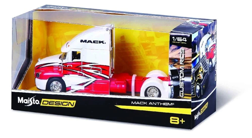 Maisto  Custom Rigs International Mack Anthem  White & Red