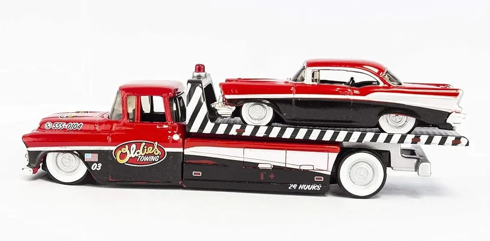 Maisto  Hauler Chevrolet Flatbed/Bel Air 1957 Red & Black