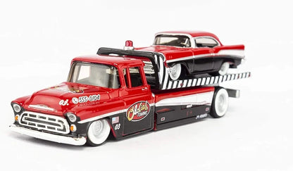 Maisto  Hauler Chevrolet Flatbed/Bel Air 1957 Red & Black