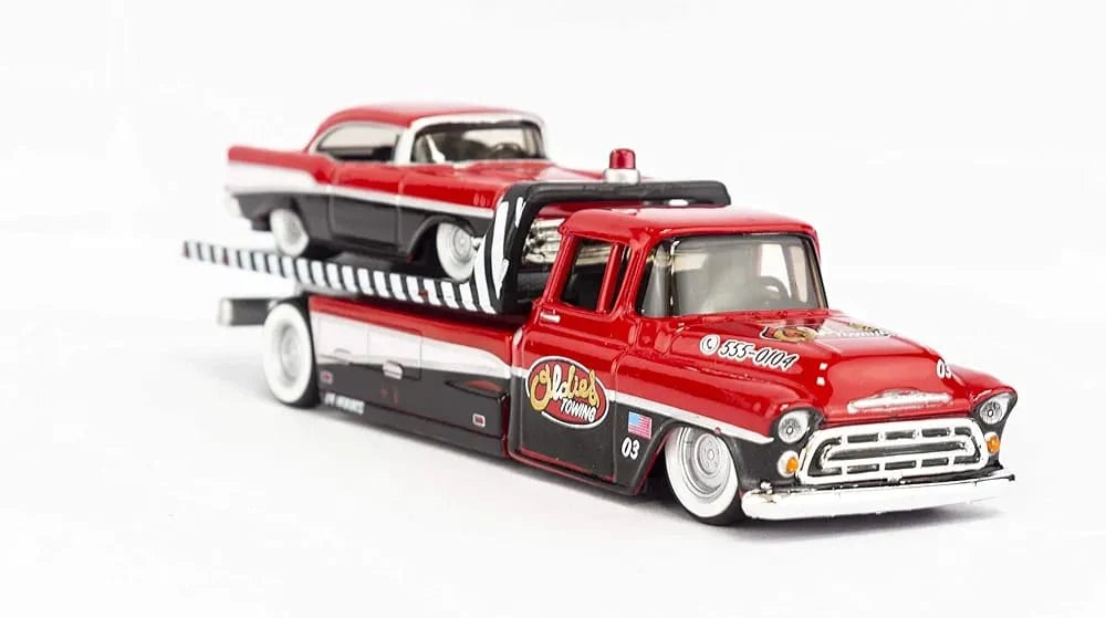 Maisto  Hauler Chevrolet Flatbed/Bel Air 1957 Red & Black