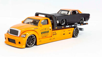 Maisto  Hauler Pontiac Flatbed/Pontiac GTO 1965 Orange & Black