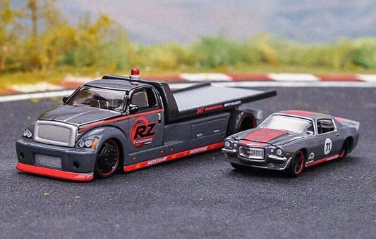 Maisto  Hauler Chevrolet Flatbed/Camaro Z/28 1971 Grey & Black