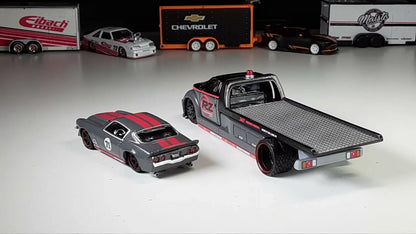 Maisto  Hauler Chevrolet Flatbed/Camaro Z/28 1971 Grey & Black