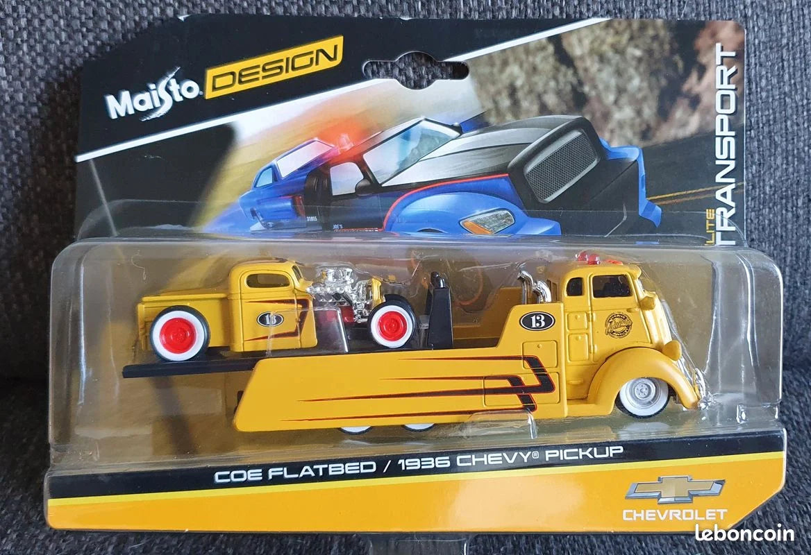 Maisto  Hauler Chevrolet COE Flatbed/Chevy Pickup 1936 Yellow