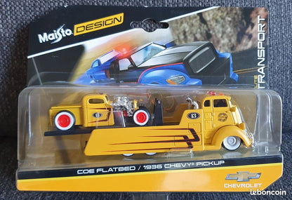 Maisto  Hauler Chevrolet COE Flatbed/Chevy Pickup 1936 Yellow