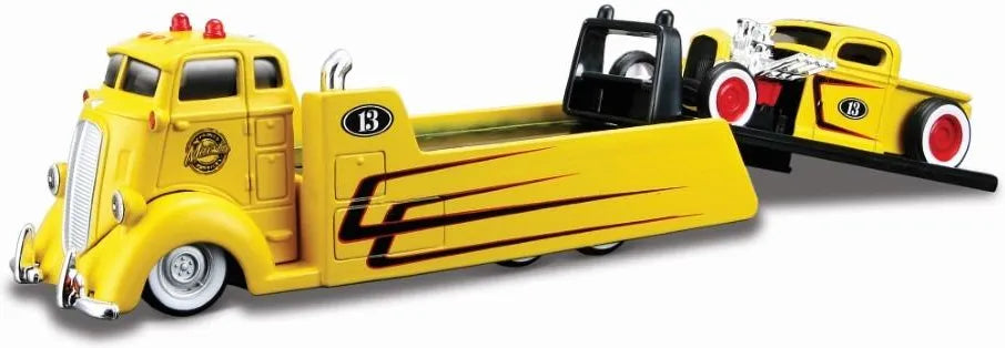 Maisto  Hauler Chevrolet COE Flatbed/Chevy Pickup 1936 Yellow