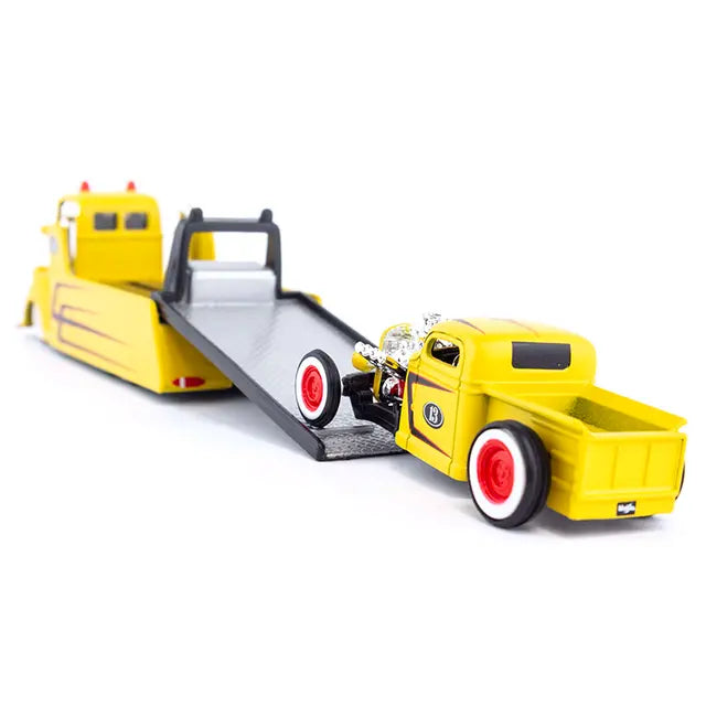 Maisto  Hauler Chevrolet COE Flatbed/Chevy Pickup 1936 Yellow