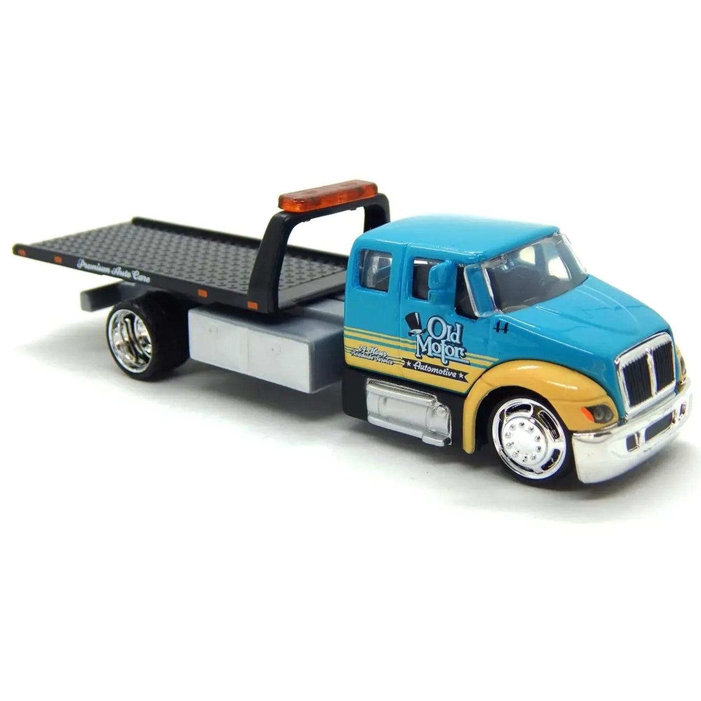 Maisto  Hauler International Durastar  Flatbed/VW Beetle Cabriolet  Blue & Yellow