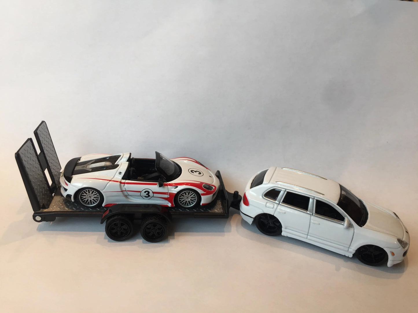 Maisto  Hauler Porsche Cayenne/918 Spyder  White