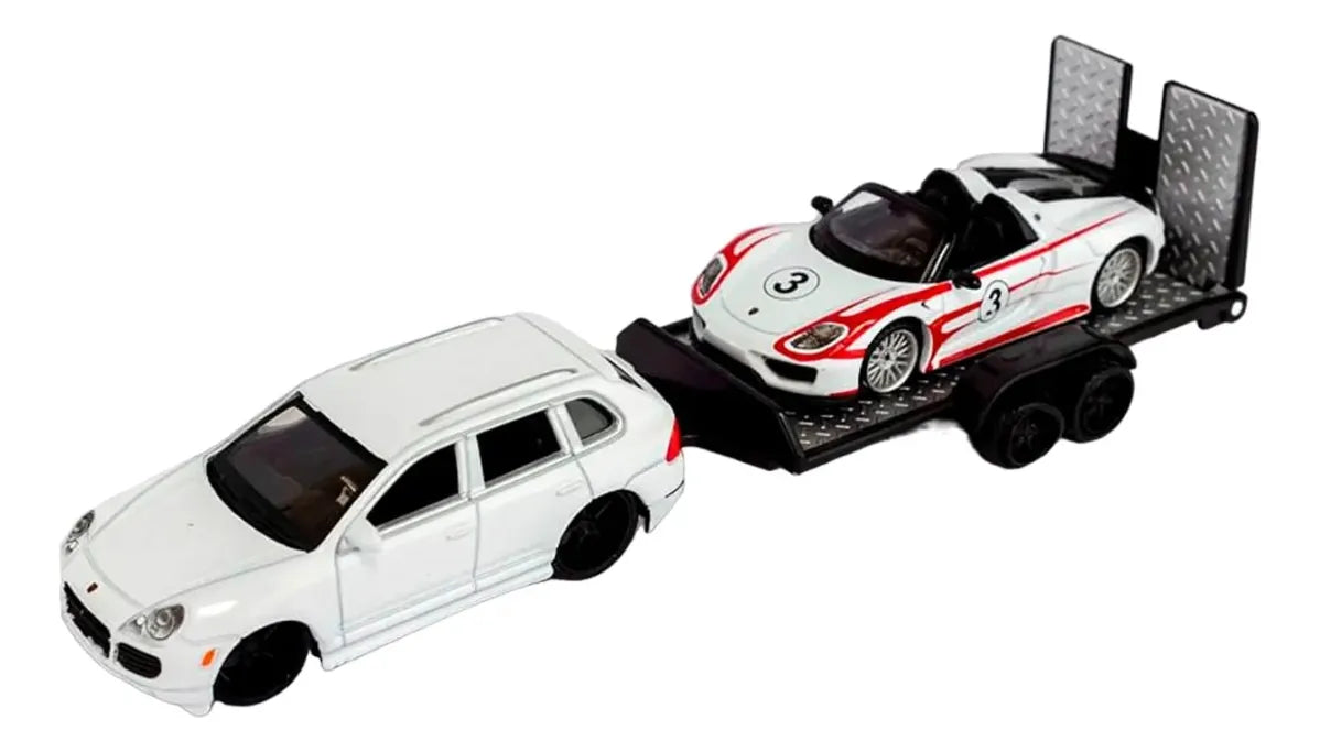 Maisto  Hauler Porsche Cayenne/918 Spyder  White