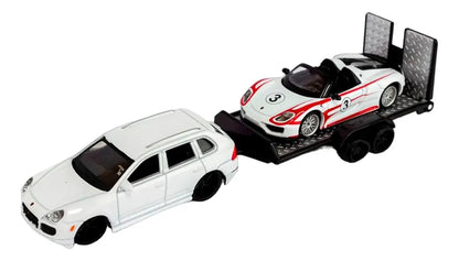 Maisto  Hauler Porsche Cayenne/918 Spyder  White