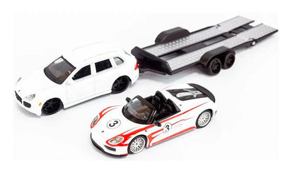 Maisto  Hauler Porsche Cayenne/918 Spyder  White