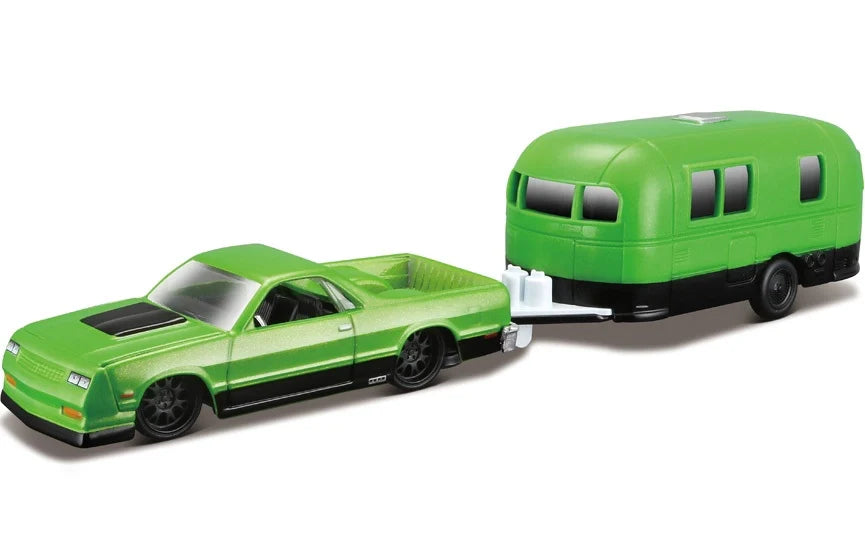 Maisto  Hauler Chevrolet  El Camino/Camper Trailer 1987 Green