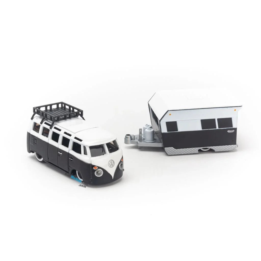 Maisto  Hauler Volkswagen Van "Samba"/ Alameda Trailer  Black & White