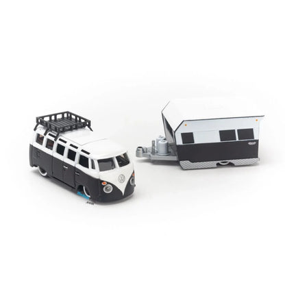 Maisto  Hauler Volkswagen Van "Samba"/ Alameda Trailer  Black & White
