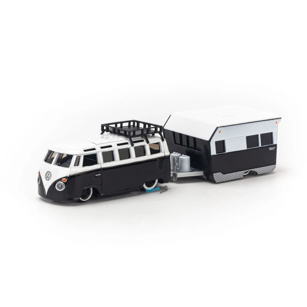 Maisto  Hauler Volkswagen Van "Samba"/ Alameda Trailer  Black & White