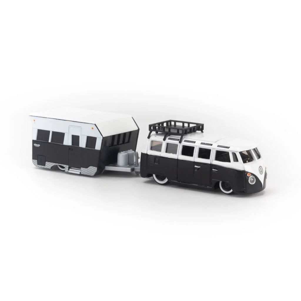 Maisto  Hauler Volkswagen Van "Samba"/ Alameda Trailer  Black & White
