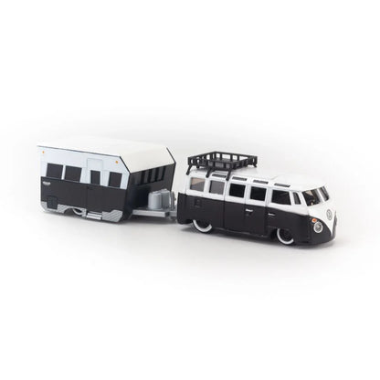 Maisto  Hauler Volkswagen Van "Samba"/ Alameda Trailer  Black & White