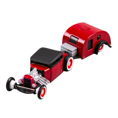 Maisto  Hauler Ford Model A/Traveler Trailer 1929 Red
