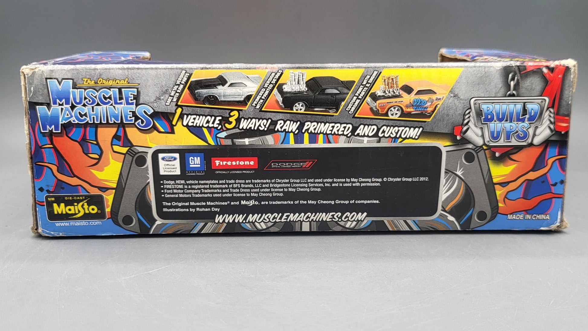Maisto  Muscle Machines Dodge Set of x3 Vehicles - Dart Super Stock Hemi 1968 Grey, Black, Orange Build Ups