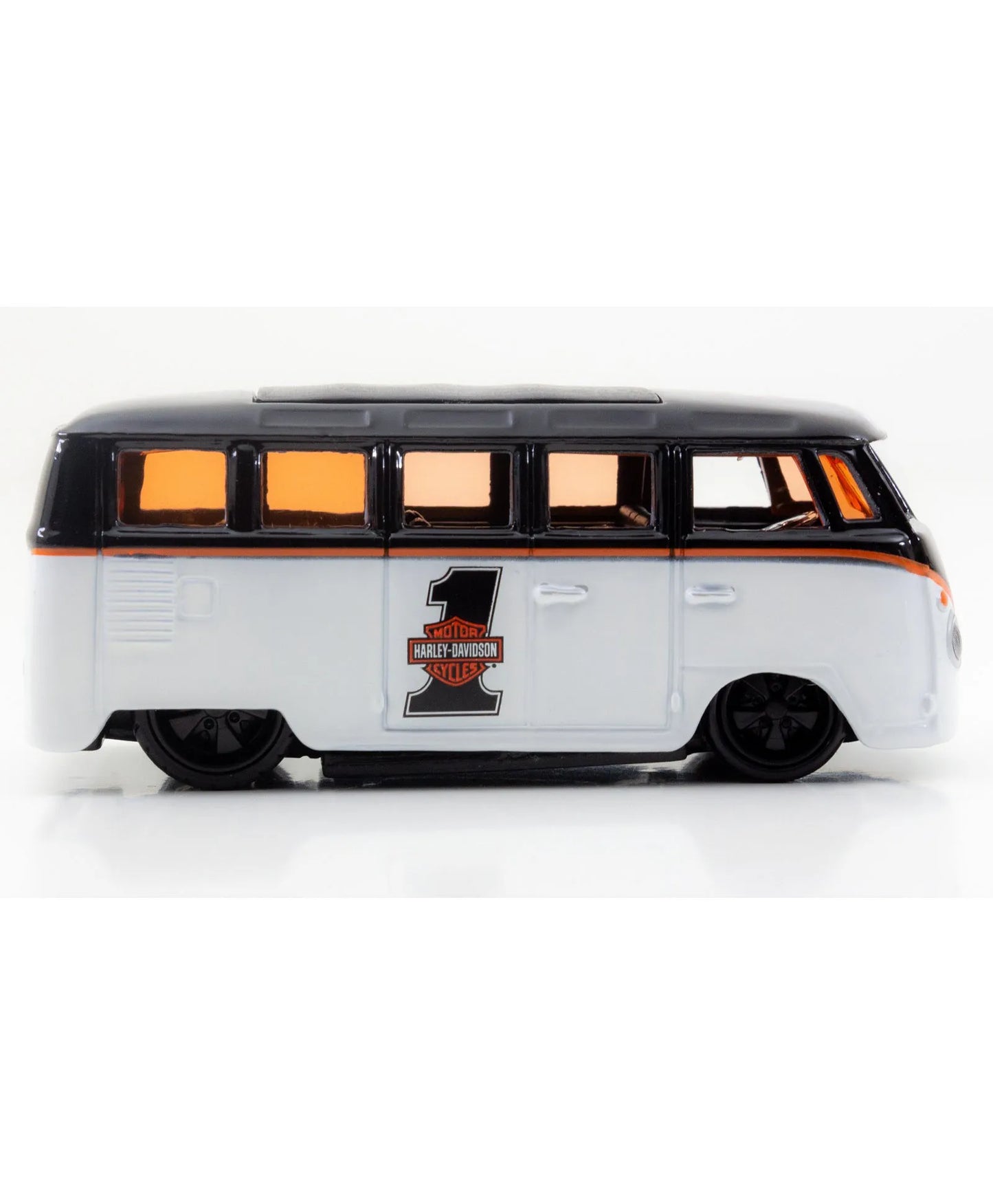 Maisto  H-D Custom Volkswagen Van Samba  Black, White Harley-Davidson Custom