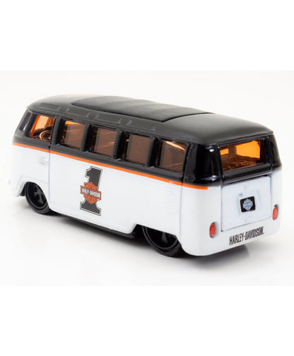 Maisto  H-D Custom Volkswagen Van Samba  Black, White Harley-Davidson Custom