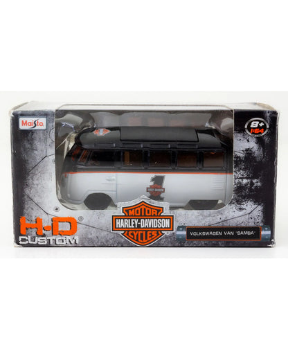 Maisto  H-D Custom Volkswagen Van Samba  Black, White Harley-Davidson Custom