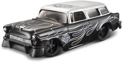 Maisto  H-D Custom Chevrolet Nomad 1955 Black, Silver Harley-Davidson Custom