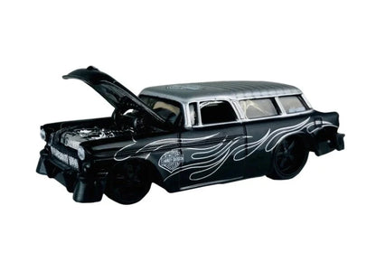 Maisto  H-D Custom Chevrolet Nomad 1955 Black, Silver Harley-Davidson Custom