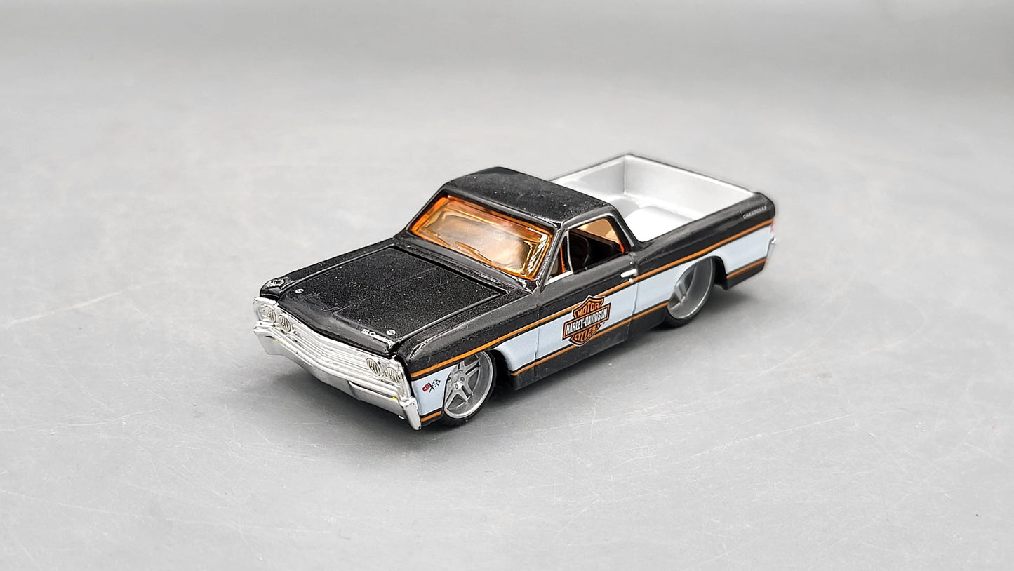 Maisto  H-D Custom Chevrolet El Camino 1967 Black, Silver Harley-Davidson Custom