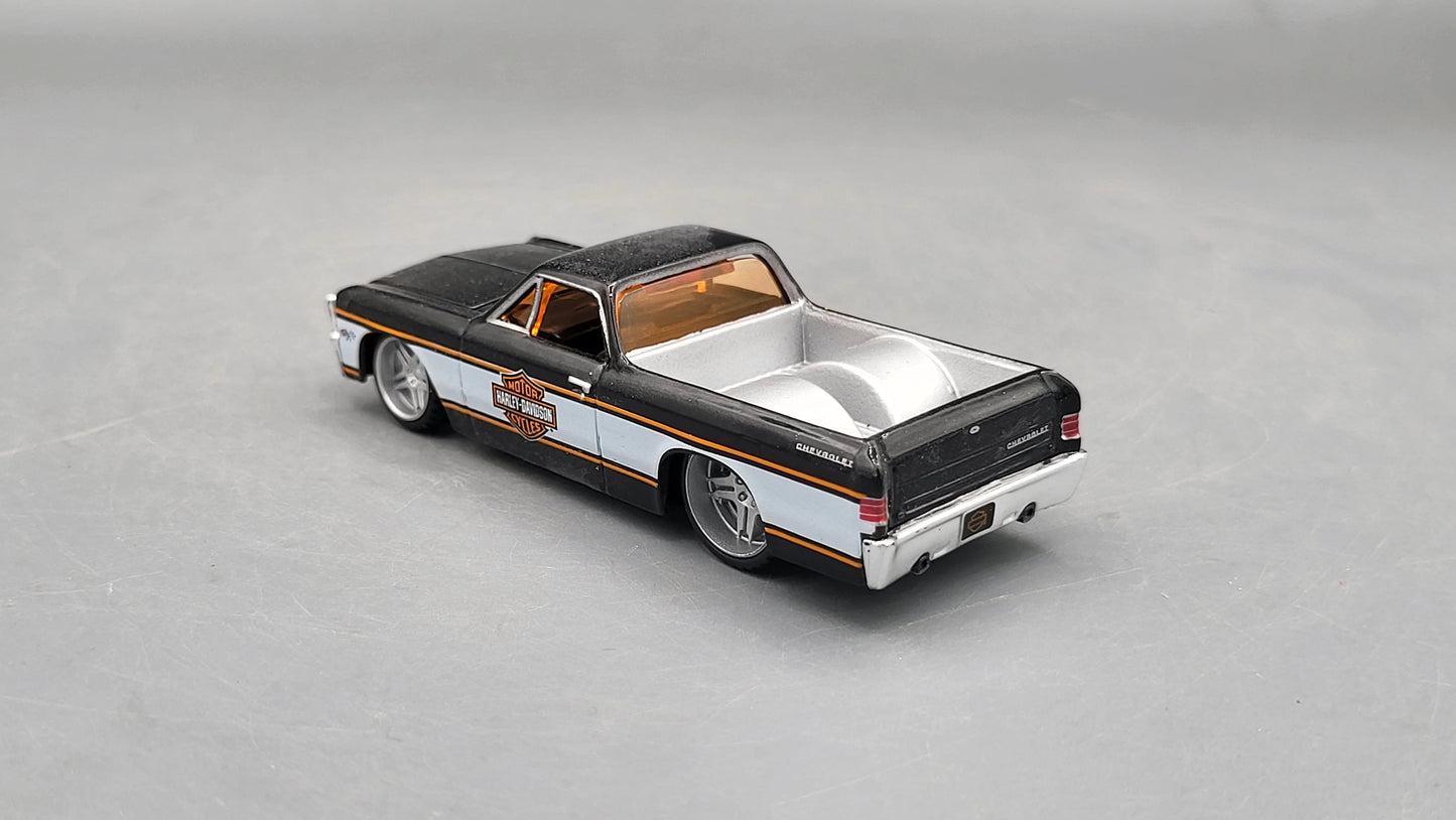 Maisto  H-D Custom Chevrolet El Camino 1967 Black, Silver Harley-Davidson Custom