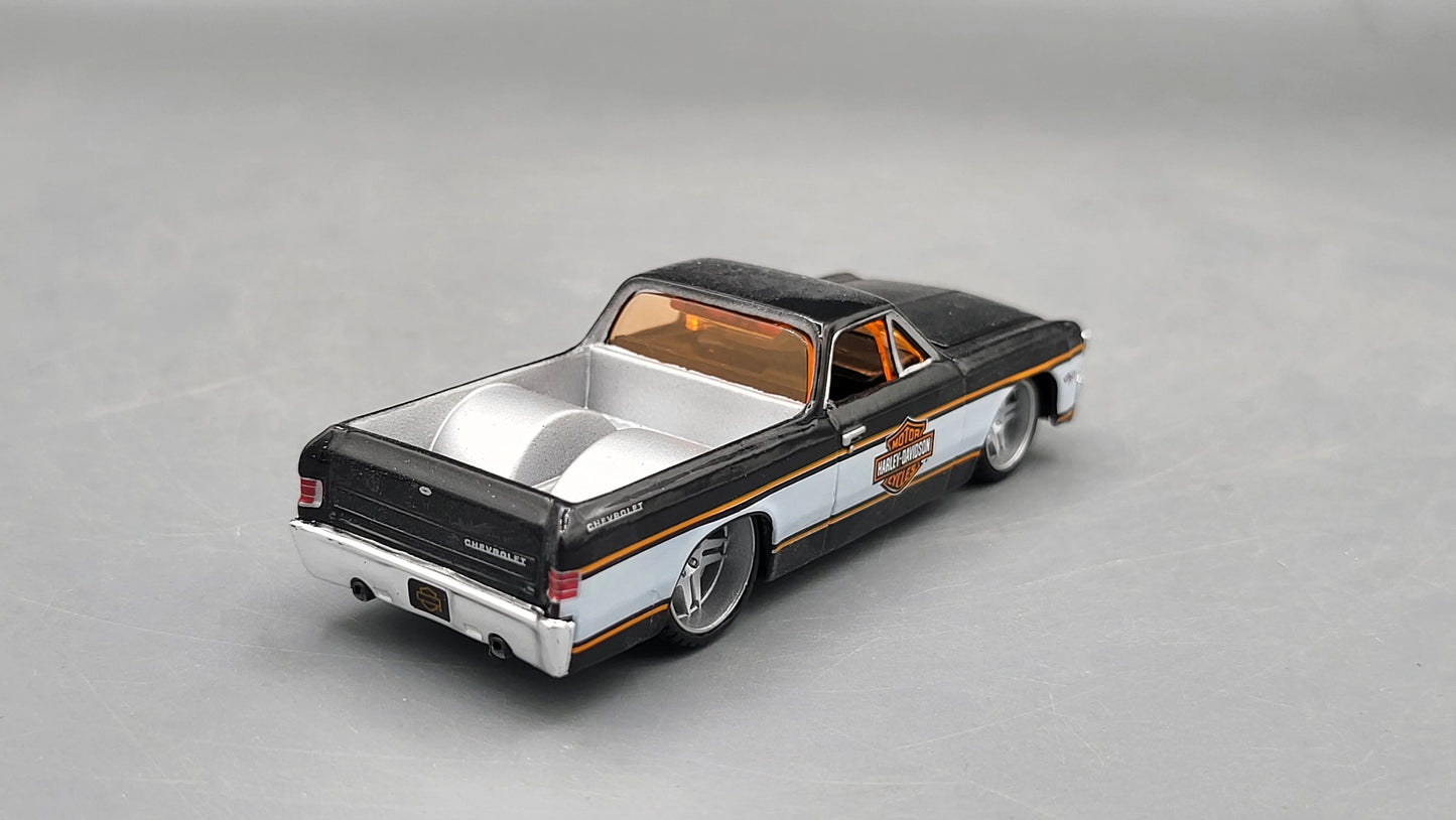 Maisto  H-D Custom Chevrolet El Camino 1967 Black, Silver Harley-Davidson Custom