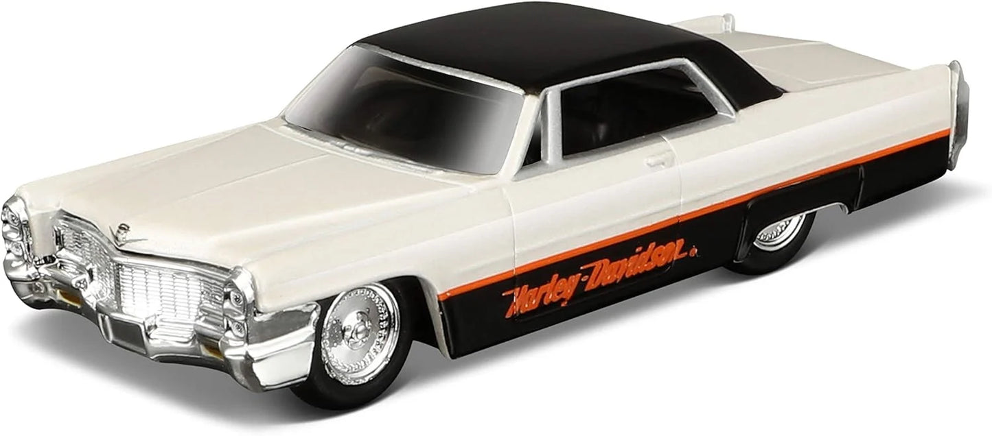Maisto  H-D Custom Cadillac Deville 1965 Black, White Harley-Davidson Custom