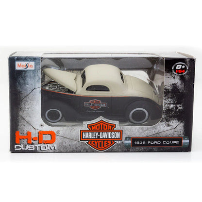 Maisto  H-D Custom Ford Coupe 1936 Black, White Harley-Davidson Custom