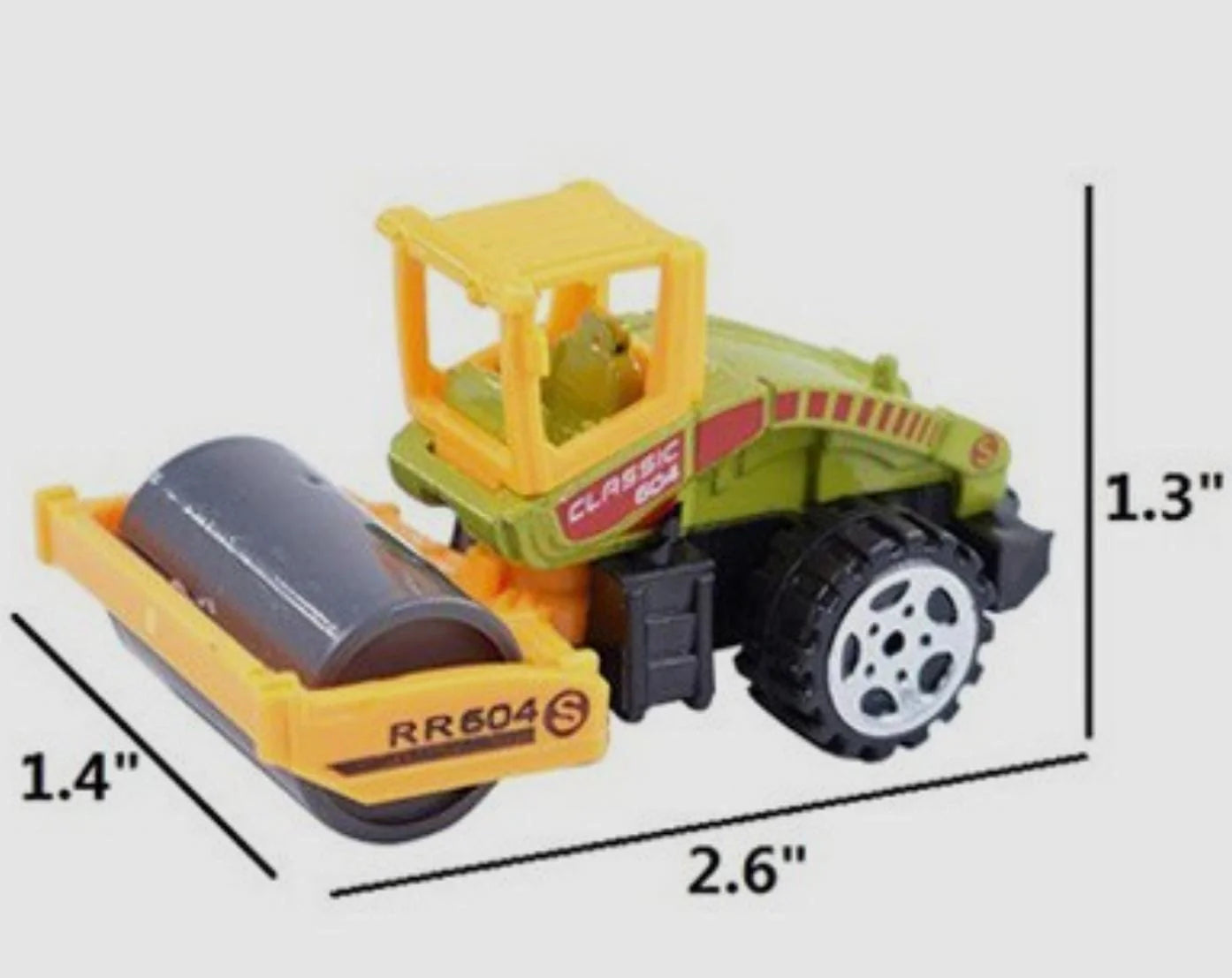 SunQ toys    Road Roller  Green, Yellow Metal Gear