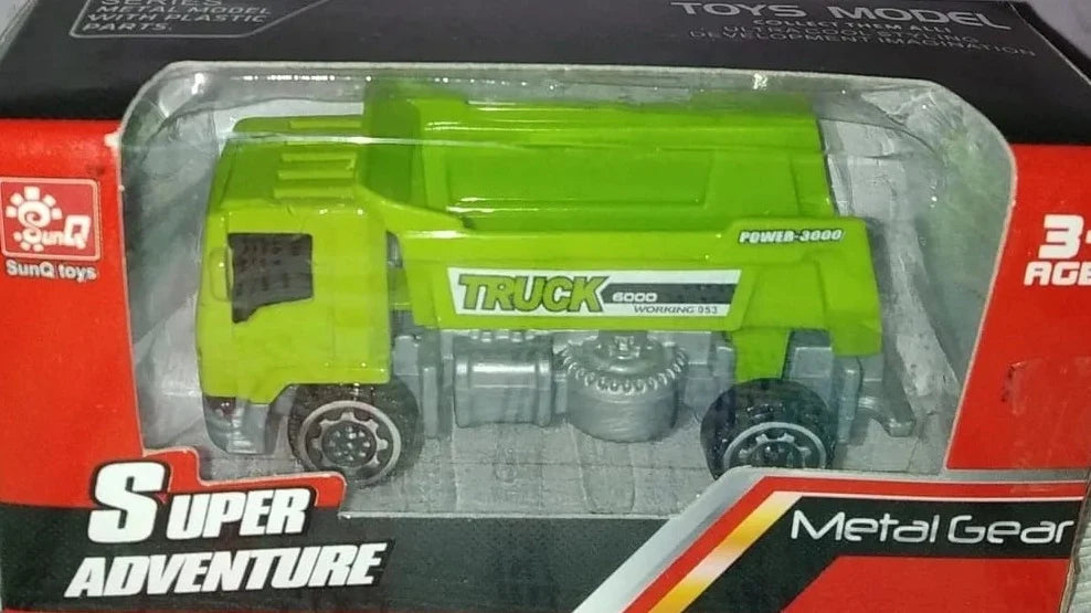 SunQ toys    Dumper Truck  Green Metal Gear