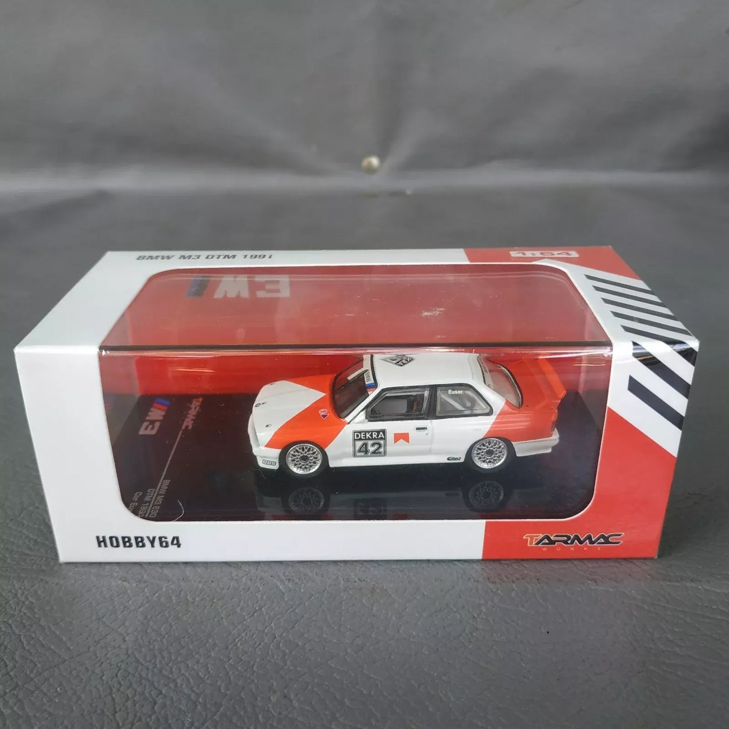 Tarmac   BMW M3 DTM 1991 White, Orange Cor Euser