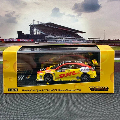 Tarmac   Honda Honda Civic Type R TCR DHL 2018 Yellow Tom Coronel